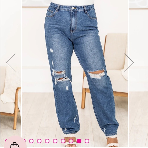 Pink Lily Denim - Size 27 (4) Straight Leg Jeans